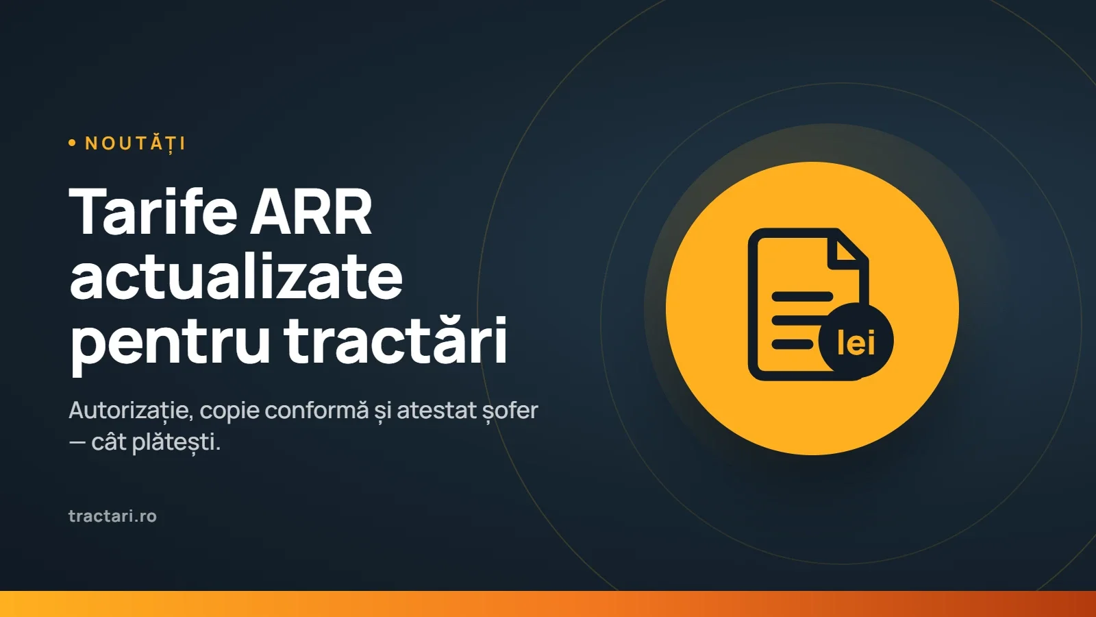Tarife actualizate ARR / atestate în anul curent